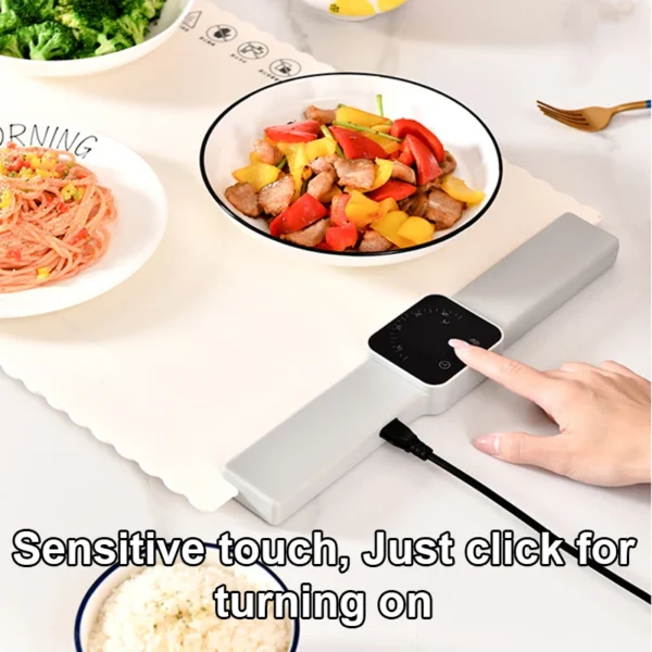 Electric Meals Insulation Board Heater Silicone Heating Preservation Plate Warmer Food Dryer Intelligent Folding Dishes Hotplate - Image 5