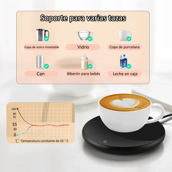 Coffee Cup Heater Mug Warmer USB Heating Pad Electic Milk Tea Water Thermostatic Coasters Cup Warmer For Home Office Desk DC 5V - Image 4